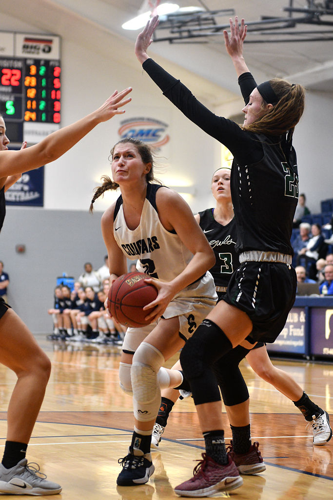 Allison Stiers prepares to take a shot